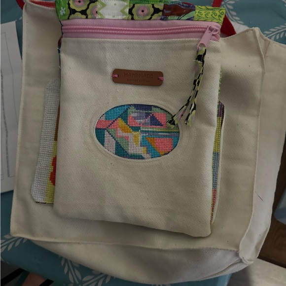 Homemade cross stitch tote bag ,and smoke free home , selling them to see if any - Picture 2 of 2
